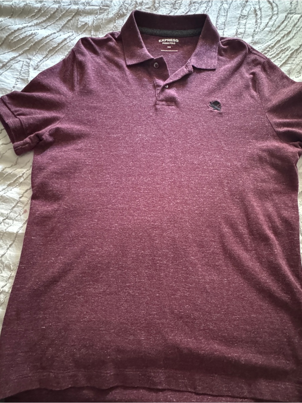 Express Men’s Heather Maroon Polo